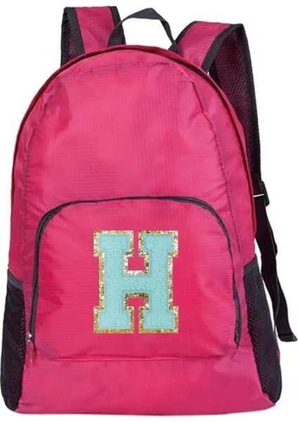 A 1575(H) Yeni Erkek ve Kadın Çok Yönlü Büyük Kapasiteli Taşınabilir Yeşil Mektup Işlemeli Logo Açık Hava Yürüyüş ve Işe Gidiş Sırt Çantası (Yurt Dışından)