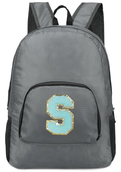 A 1586(S) Yeni Erkek ve Kadın Çok Yönlü Yeşil Harfli Işlemeli Logo, Büyük Kapasiteli Taşınabilir Açık Hava Yürüyüşü ve Işe Gidiş Sırt Çantası (Yurt Dışından)