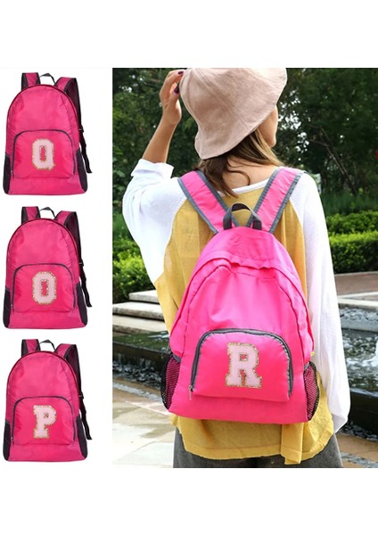 A 1558(Q) Yeni Erkek ve Kadın Çok Yönlü Büyük Kapasiteli Taşınabilir Pembe Mektup Işlemeli Logo Açık Hava Yürüyüş ve Işe Gidiş Sırt Çantası (Yurt Dışından) fiyatları