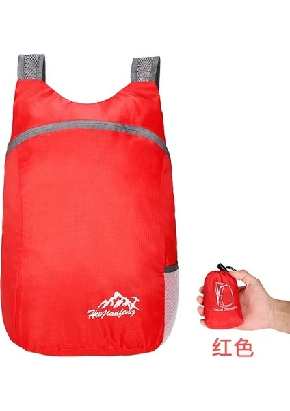 Kırmızı 30X11X41CM Ultralight Doğa Sporları Sırt Çantası Katlanabilir Su Geçirmez Tasarım Taşınabilir Deri Çanta Erkek ve Kız Ortaokul Çantası (Yurt Dışından)