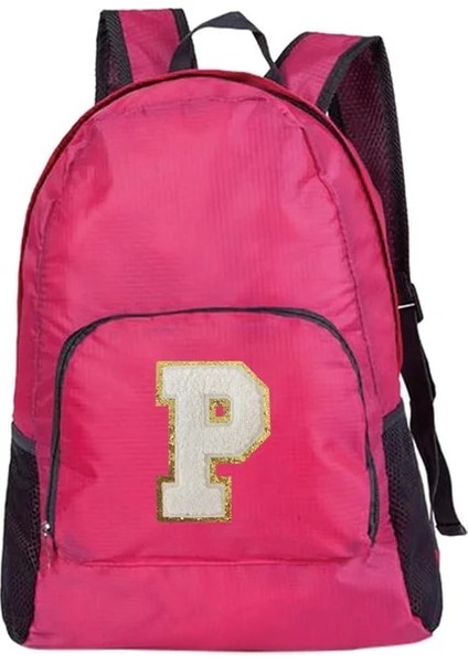 A 1531(P) Yeni Erkek ve Kadın Çok Yönlü Büyük Kapasiteli Taşınabilir Beyaz Mektup Işlemeli Logo Açık Hava Yürüyüş ve Işe Gidiş Sırt Çantası (Yurt Dışından)