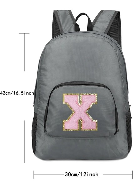 A 1545(D) Erkek ve Kadın Çok Yönlü Pembe Harf Işlemeli Logo Deseni Büyük Kapasiteli Taşınabilir Açık Hava Yürüyüş ve Işe Gidiş Sırt Çantası (Yurt Dışından) fırsatları