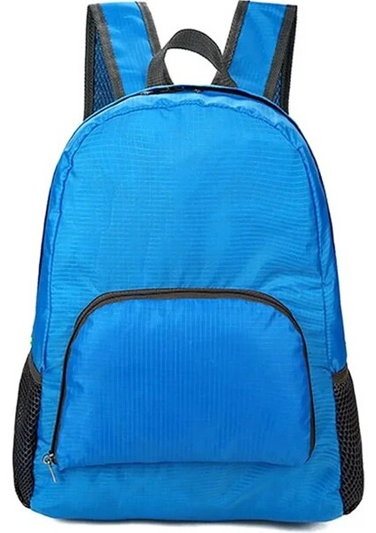 Mavi Açık Seyahat Spor Hafif Siyah Mektup Baskı Sırt Çantası Yürüyüş Çantası Kamp Sırt Çantası Erkek Kadın Çocuk Mavi Kamp Sırt Çantası (Yurt Dışından)