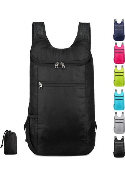 Gri Yüksek Kapasiteli Çanta Hafif Taşınabilir Sırt Çantası Katlanabilir Su Geçirmez Katlanır Ultralight Paketi Kadın Erkek Açık Seyahat Yürüyüş (Yurt Dışından) indirimleri