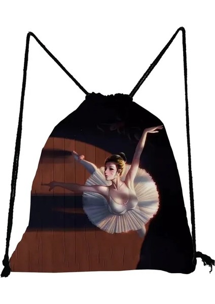 SK5232 Spor Salonu Seyahat Okul Çantası Sırt Çantaları Öğrenciler Için Pratik Açık Ayakkabı Çantaları Taşınabilir Sırt Çantası Kadın Bale Sanat Kız Moda Baskı (Yurt Dışından)