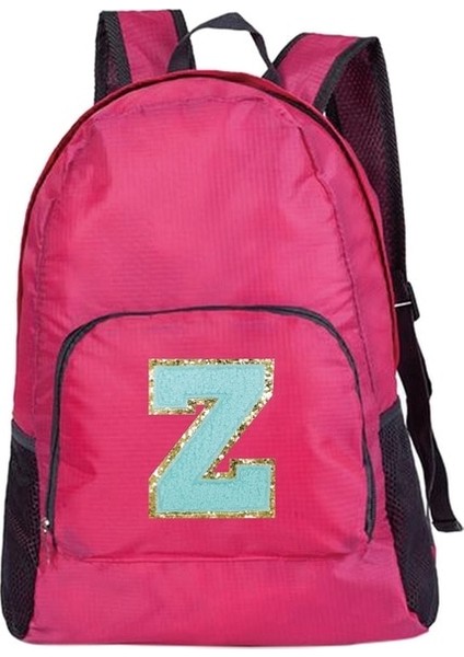 A 1593(Z) Yeni Erkek ve Kadın Çok Yönlü Büyük Kapasiteli Taşınabilir Yeşil Mektup Işlemeli Logo Açık Hava Yürüyüş ve Işe Gidiş Sırt Çantası (Yurt Dışından)