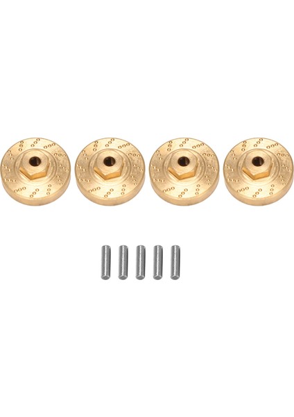 4pcs Ağır Hizmet Tipi Pirinç Tekerlek Hex Adaptör Denge Ağırlığı Eksenel SCX24 90081 Yükseltmeleri 1/24 Rc Craıl Araç Parçaları (Yurt Dışından)