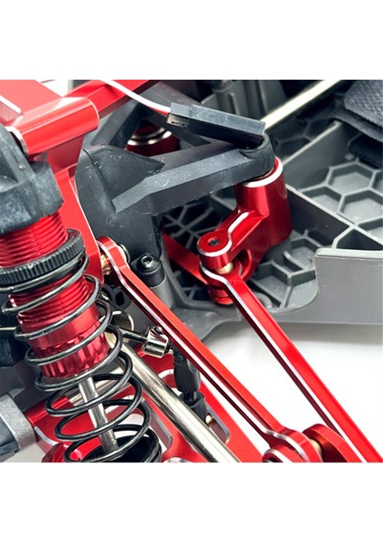 Rc Araba Yükseltme Direksiyon Bileşeni Servo Çubuk Mjx Için Set 1/10 10208 Canavar Rc Araba Yükseltme Parçaları Kırmızı (Yurt Dışından) fiyatları