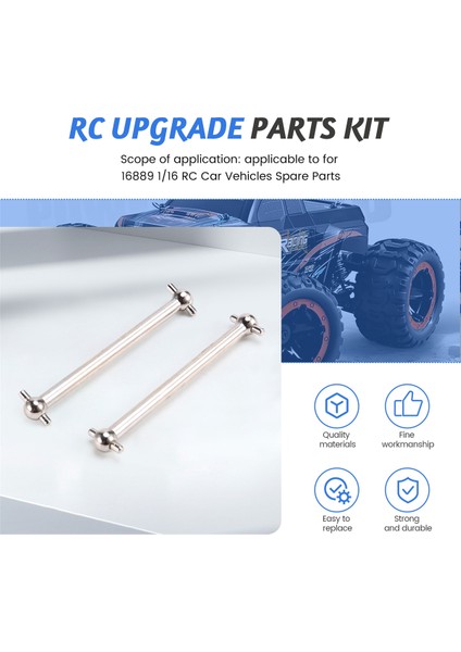 2pcs Metal Arka Dogbones Drive Mil Uzaktan Kumanda Arabalar Aksesuarları Hbx 16889 1/16 Rc Araç Araçları Yedek Parçalar (Yurt Dışından) fırsatları