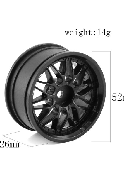 4pcs 1.9 Inç Plastik 52MM Tekerlek Göbeği Rc Araba Için 1/10 Yolda Drift Traxxas Hpı Kyosho Redcat Sakura Hsp, Beyaz (Yurt Dışından) fiyatları