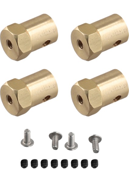 4pcs 5mm Ila 12MM Pirinç Birleştirici Tekerlek Hub Hub Hex Adaptör Wpl B14 B16 C14 C24 Mn D90 D91 MN99S Rc Araç Yükseltme Parçaları (Yurt Dışından) modelleri