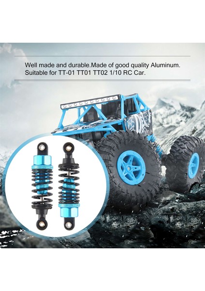 4pcs Alüminyum Alaşım Şok Emiciler Damper Damper Tamiya Tt-01 TT01 Tt-02 TT02 1/10 Rc Araba Yükseltme Parçaları, Mavi (Yurt Dışından) indirimleri