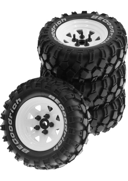 Metal 1.9 Inç Beadlock Tekerlek Lastikleri 1:10 Rc Paletli Araba Eksenel SCX10 90046 Trx4 Redcat Gen8, Beyaz (Yurt Dışından)