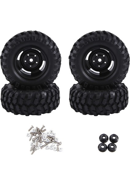 4pcs 96MM 1.9 Inç Kauçuk Tekerlek Kırmızı Lastik Kilitlenmesi 1/10 Rc Paletli Araba Eksenel SCX10 Hsp Redcat Traxxas, Siyah (Yurt Dışından) modelleri