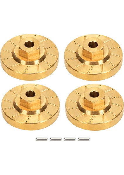 4pcs Pirinç Tekerlek Hex Hub Adaptör Karşı Ağır Fren Diski 1/18 Fms Eazyrc Rochobby Rc Araba Yükseltme Parçaları, Sarı (Yurt Dışından)