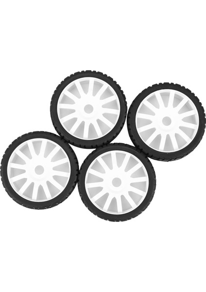 4pcs 1/8 Rc Araç Kauçuk Lastikler Redcat Takımı Için Plastik Tekerlekler Losi Vrx Hpı Kyosho Hsp Carson Hobao 1/8 Buggy/yol Araba, Beyaz (Yurt Dışından)