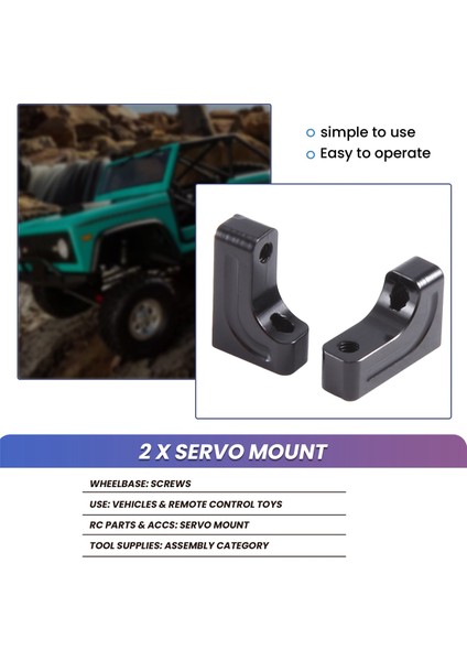 Eksenel SCX10 CC01 D90 1/10 Rc Craıl Car Için 2pcs Metal Servo Montajı (Yurt Dışından) fırsatları