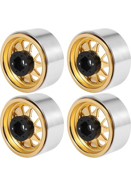 4pcs Derin Tabak Vagonu Metal 1.9 Beadlock Tekerlek Göbeği 1/10 Rc Için Trawler Eksenel SCX10 90046 Traxxas Trx4 RC4WD D90 (Yurt Dışından) indirimleri