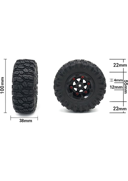 1:12 Rc Kamyon Tarayıcıları 100MM Lastik Lastik Lastikleri Wltoys Için Tekerlek Hex ile 12428 12423 FY01 FY02 FY03 (Yurt Dışından) fırsatları