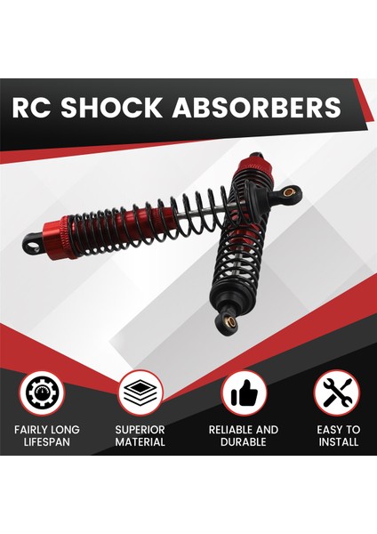 Rc 108004 (08001) Siyah Alüminyum Şok Emici 2pcs Fit Hsp 1/10TH (Yurt Dışından) fırsatları