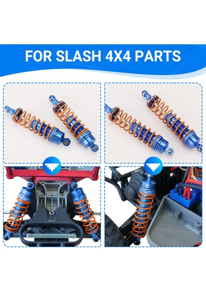 4pcs Metal Ön ve Traxxas Slash Rustler Stampede Hoss 4x4 Vxl 1/10 Rc Araba Yükseltme Parçaları, 2 (Yurt Dışından) indirimleri