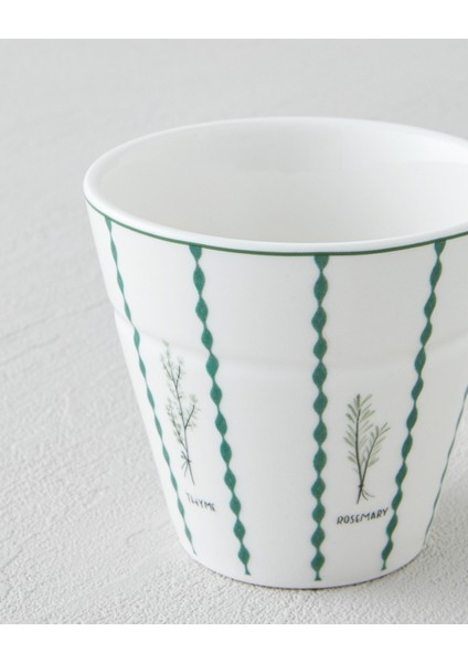 Parsley New Bone China Bardak 230 ml Beyaz - Yeşil modelleri