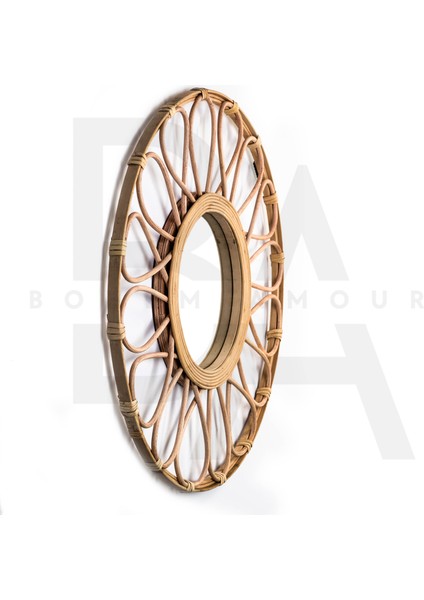 Yuvarlak Göz Damla Bambu Rattan Ayna fiyatları