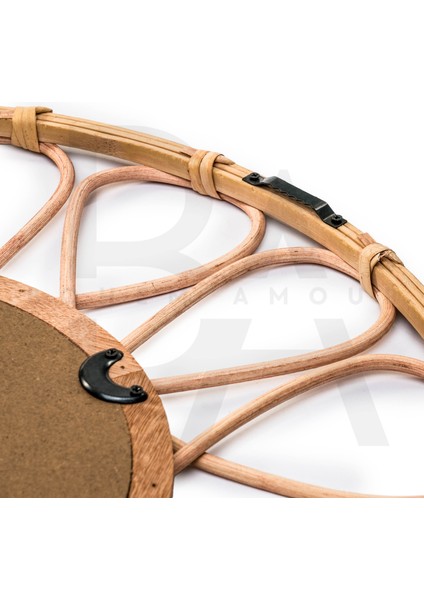 Yuvarlak Göz Damla Bambu Rattan Ayna fırsatları