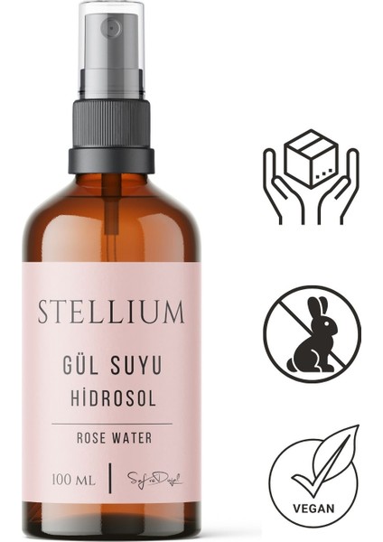 %100 Saf Gül Suyu – Gıda Uyumlu, Doğal Cilt Toniği | Buhar Distilasyonu Hidrosol (100 Ml) fırsatları