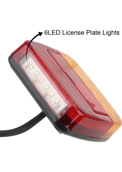 12V Arka Lamba Dönüş Sinyali Göstergesi 26 Leds Kuyruk Işık Araç Numarası Işık Fren Fren Lambası Römork Kamyonu Için (Yurt Dışından) fiyatları