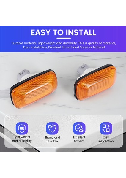 2pcs Toyota Land Cruiser için Fender Dönüş Sinyali Yan İşaretçi Lambası Işık 80 1990-1997 100 1998 - 2004 2005 2006 2007 (Yurt Dışından) indirimleri