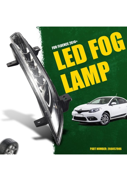 Araba Ön Sol LED Drl Sis Işığı Renault Fluence 2014+ Otomatik Sürüş Lambası Gündüz Çalışan Işık Tampon Lambası (Yurt Dışından) fırsatları