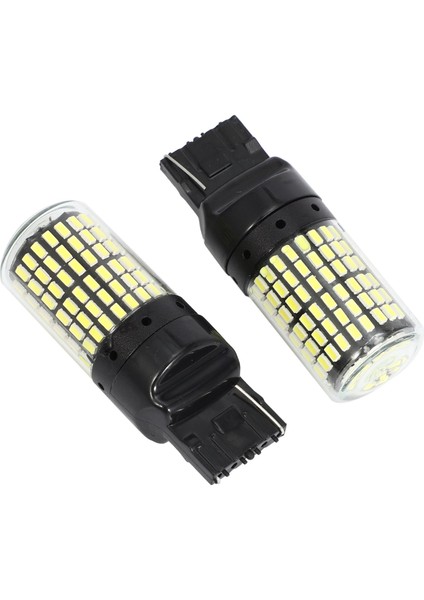 2pcs Süper Parlak Kanbus T20 7440 W21W WY21W 144-SMD Ters Işık Dönüşü Sinyal Işık Hatası Hayır Hiper Flash T20 7440 LED Ampuller, Kara Kabuk (Beyaz Işık) (Yurt Dışından) fırsatları