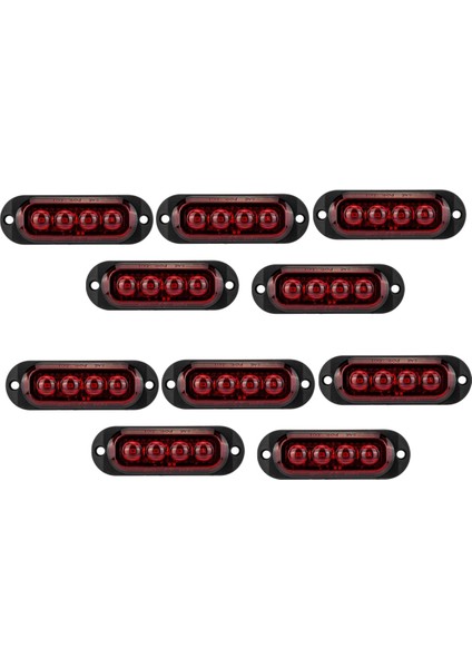 10pcs 12V-24V 4led araba yan işaretleri ışıklar dönüş sinyal ışıkları yan gösterge ışıkları römorklar için arka lamba kamyonlar kırmızı (Yurt Dışından)