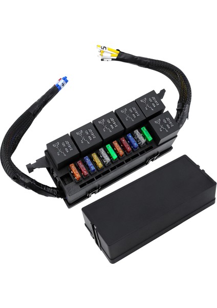 6 Röle ve 11 Yollu Atc/ato Bıçağı Sigortalı 12V Sigorta Röle Kutusu, Otomotiv Deniz Teknesi Için Önceden Kablolu Sigorta ve Röle Kutusu (Yurt Dışından) fırsatları