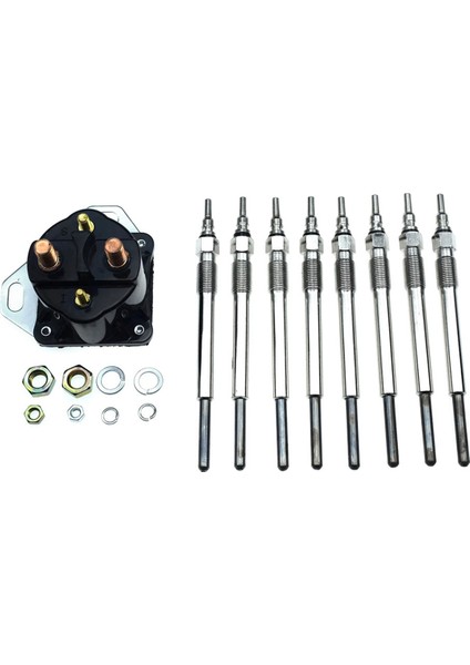 Ford E F Serisi Için 9 Adet 7.3l Güç Inme Dizel Pikap Röle Solenoid ve Glow Fişleri F81Z-12B533-AC K-12B533-A (Yurt Dışından)