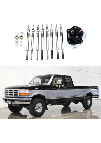 Ford E F Serisi Için 9 Adet 7.3l Güç Inme Dizel Pikap Röle Solenoid ve Glow Fişleri F81Z-12B533-AC K-12B533-A (Yurt Dışından) modelleri