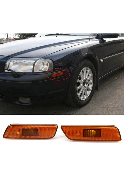 Otomotiv ön tampon çamurluk lamba işaretleyici lambası dönüş sinyali gösterge gövdesi için volvo s80 1999-2006 9188263 9188264 (Yurt Dışından) fiyatları