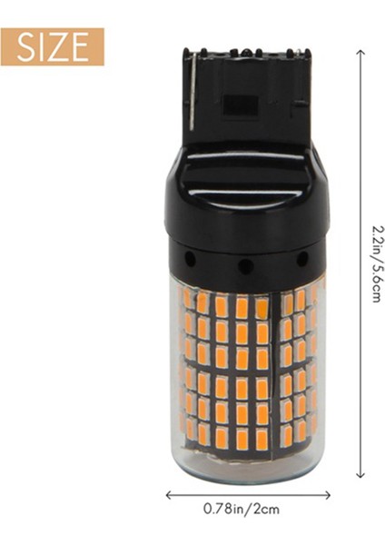 4pcs 144-SMD Ters Işık Dönüşü Sinyal Işığı Hatası Hayır Hiper Flash T20 7440 LED Ampuller, Siyah Kabuk (Sarı Işık) (Yurt Dışından) fırsatları