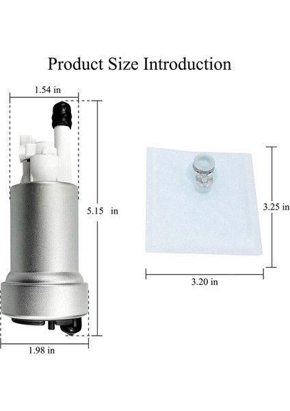 535LPH F90000295 Yakıt Pompası ve 400-1168 Takma Kiti E85 (Yurt Dışından) indirimleri