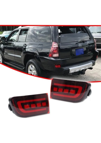 Toyota LandCruiser Prado 120 Serisi LC120 FJ120 2003-2009 için LED KAYALI ARKA TAMPON IŞIĞI DURDURMA Fren Sinyal Lambası, A (Yurt Dışından) indirimleri