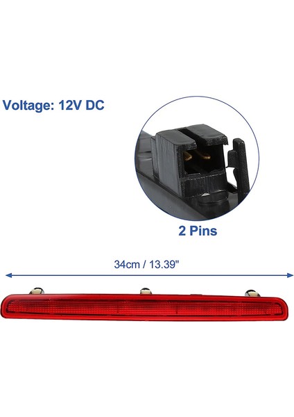 7E0945097A Yüksek pozisyonda fren lambası LED sinyal ışığı Flaş Volkswagen için Audi Koltuğu Kırmızı (Yurt Dışından) indirimleri
