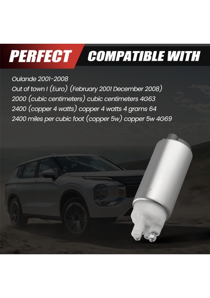 Mitsubishi Outlander Airtrek CU2W CU4W CU5W 2.4l 4G63 4G64 4G69 2001-2008 1760A029 Için Yakıt Pompası Kiti MR968070 (Yurt Dışından) fırsatları