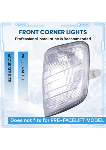 1 çift ön köşe dönüşü dönüş sinyal lambası Mercedes-Benz W124 E320 E420 E500 1994-1996 1248261143 1248261243 (Yurt Dışından) indirimleri