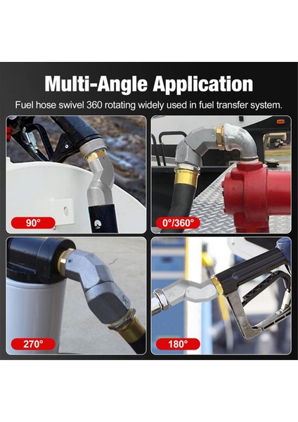3/4inch Npt Yakıt Transfer Hortumu Döner 360 Yakıt Nozumu Için Dönen Konektör Çok Düzlemli Döner 2 Pcs (Yurt Dışından) fiyatları