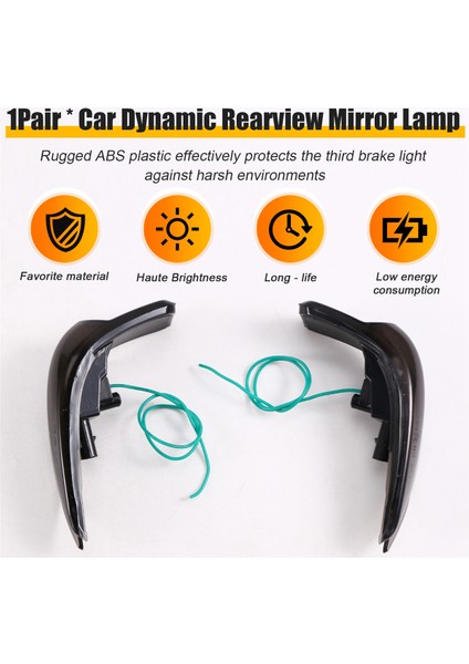 Araba Dinamik Dikiz Ayna Lambası Dönüş Sinyal Işıkları LED Gösterge Işıkları Bicolor Işık Toyota Avalon Camry Corolla (Yurt Dışından) fırsatları