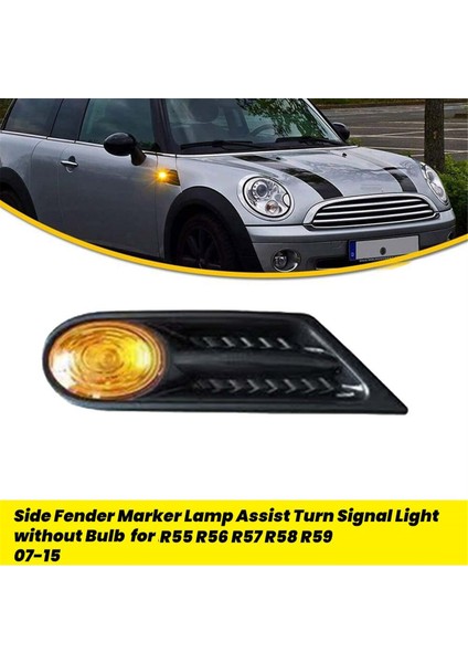 Yan Çamurluk Marker Lambası Mini Cooper Için Dönüş Sinyal Kabuğu R55 R56 R57 R58 R59 07-15 Ampul Olmadan 63137260202 R (Yurt Dışından) indirimleri