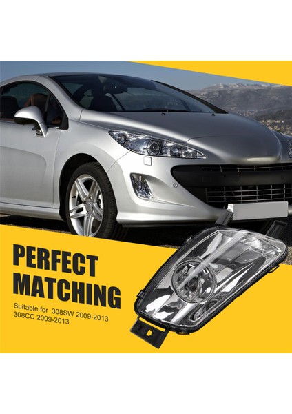9670528380 Araba Ön Tampon Sol Sis Farları Montajı Peugeot Için Ampul ile Sis Işığı 308 408 308SW 308CC (Yurt Dışından) indirimleri