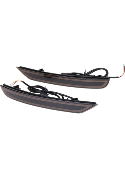 1 çift LED arka tampon reflektör kuyruk ışığı Subaru Forester için 2008-2019 Sürüş fren sinyali sis lambası siyah lens (Yurt Dışından)