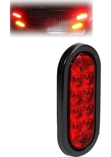 Araba Oval 10LED Ampul Fren Işıkları PLUG12V Dönüş Sinyal Işıkları ile Çoğu Araba Kamyon Trailer Kırmızı (Yurt Dışından) indirimleri